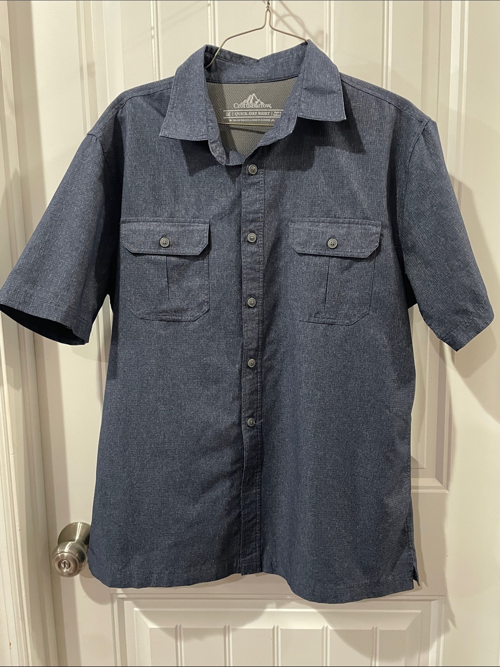Croft & Barrow Navy Short-Sleeve Button-Down Shirt